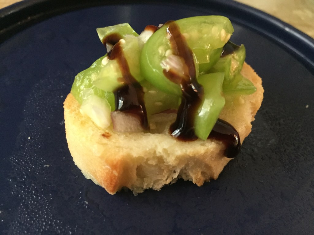 tomatillo bruschetta